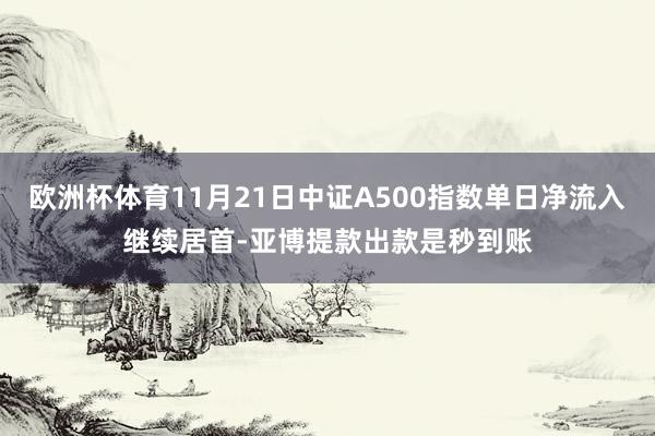 欧洲杯体育11月21日中证A500指数单日净流入继续居首-亚博提款出款是秒到账