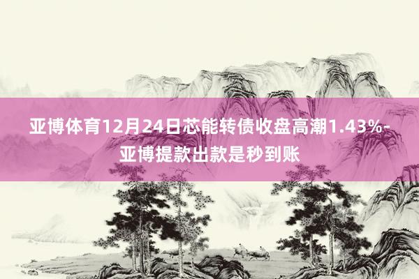 亚博体育12月24日芯能转债收盘高潮1.43%-亚博提款出款是秒到账